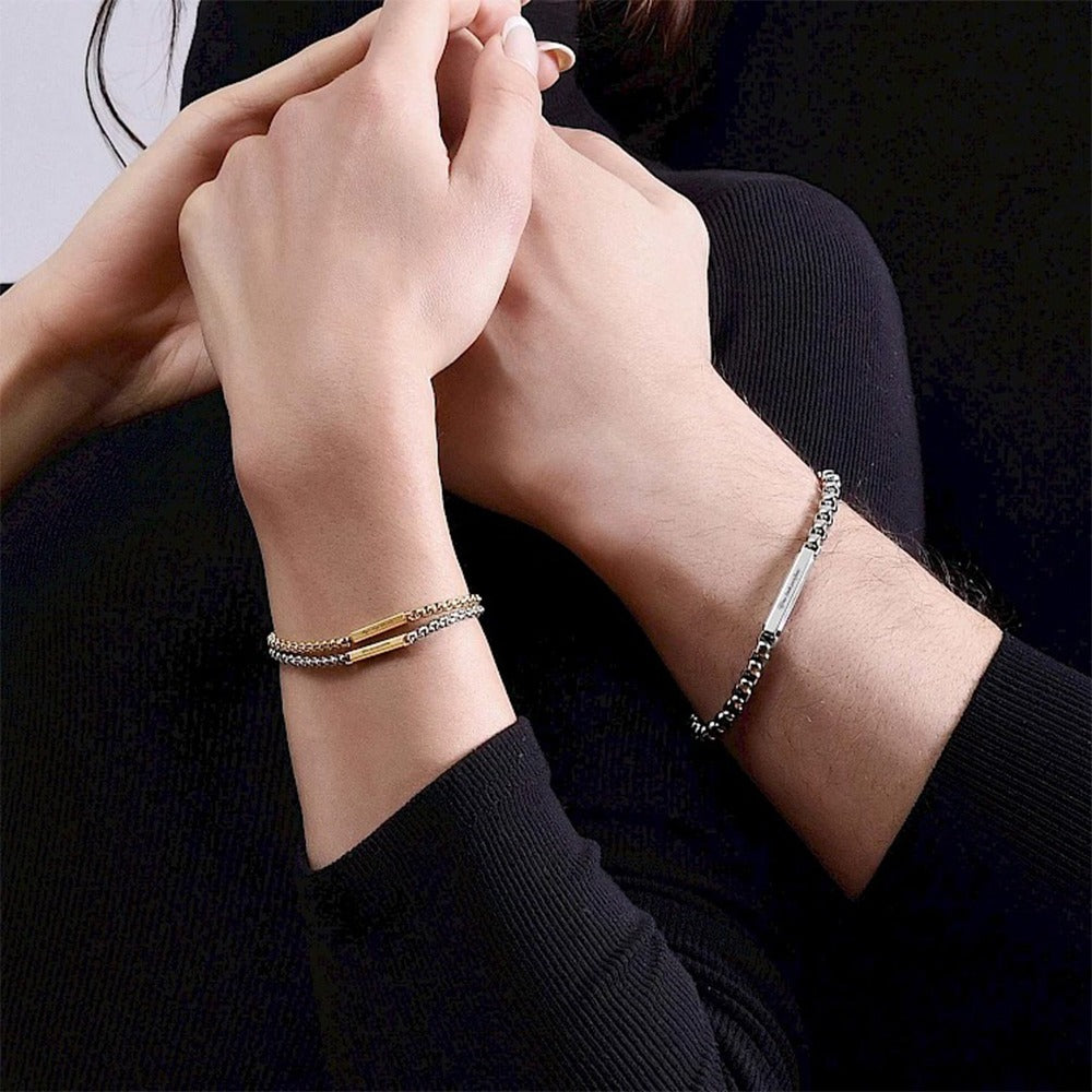 Eternal Bond Engraved Bracelet Set – FabuLove