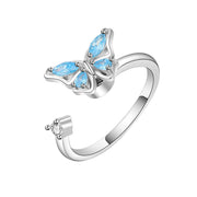 Anillo de Fidget Mariposa Azul