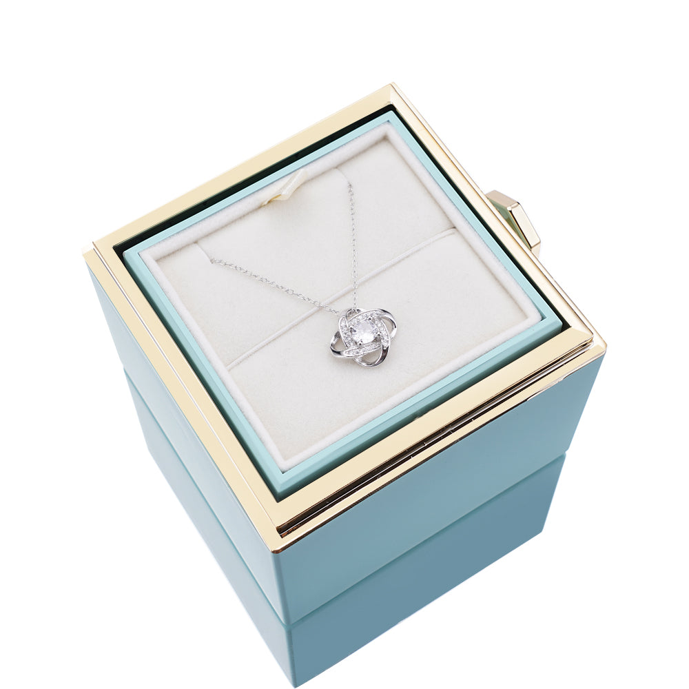 Caja de Rosa Eterna - Con Collar S925 y Rosa Real