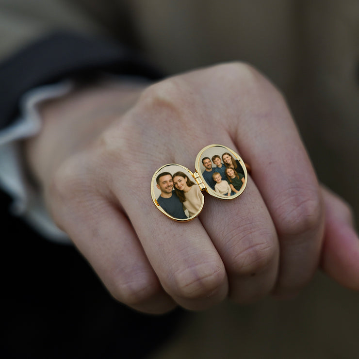 Oval Locket Ring