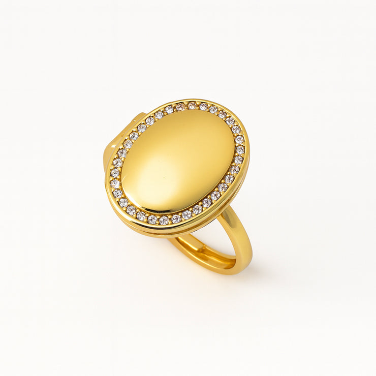Oval Locket Ring