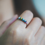 Farverig Perle Fidget Ring