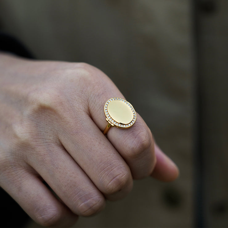Oval Locket Ring