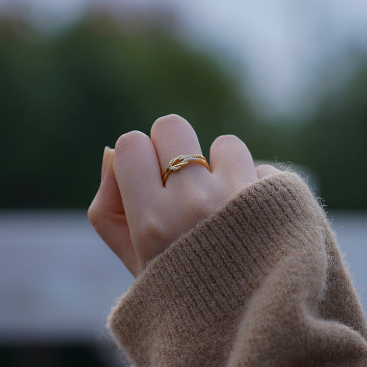 Anillo de nudo de plata de ley