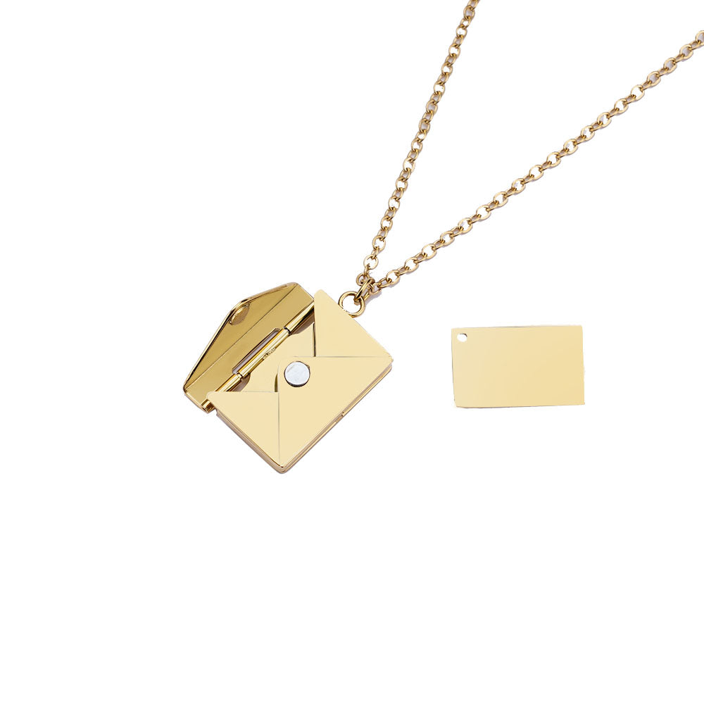 Collar de carta de amor personalizado