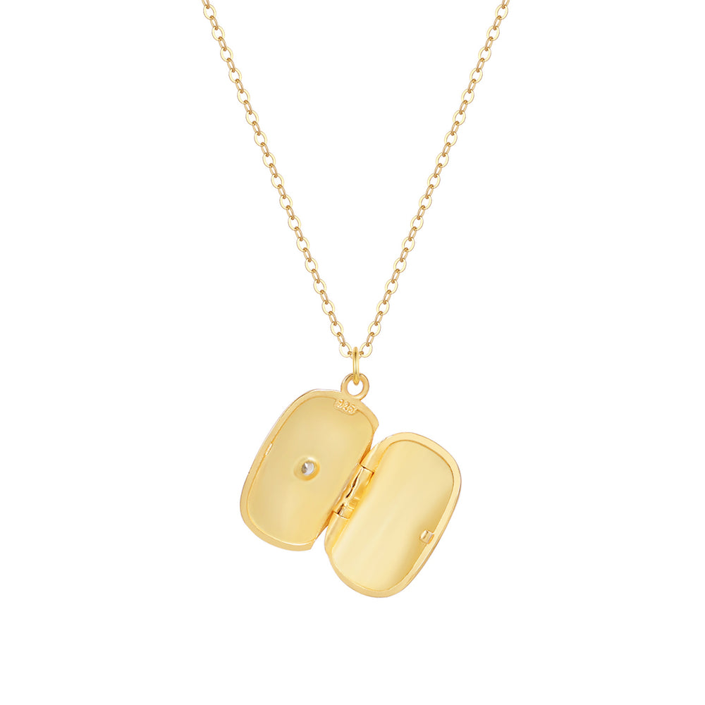 Collar con dije rectangular Isabella