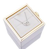 Eternal Rose Box Gift Bundle - W/ Engraved Necklace