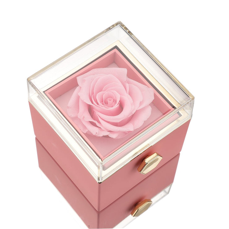 Caja de Rosa Eterna - Con Collar S925 y Rosa Real
