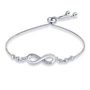 Bracciale in argento sterling dell'amore eterno