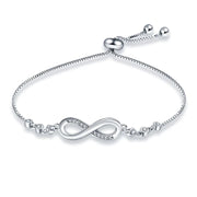 Bracelet d'amour éternel en argent sterling