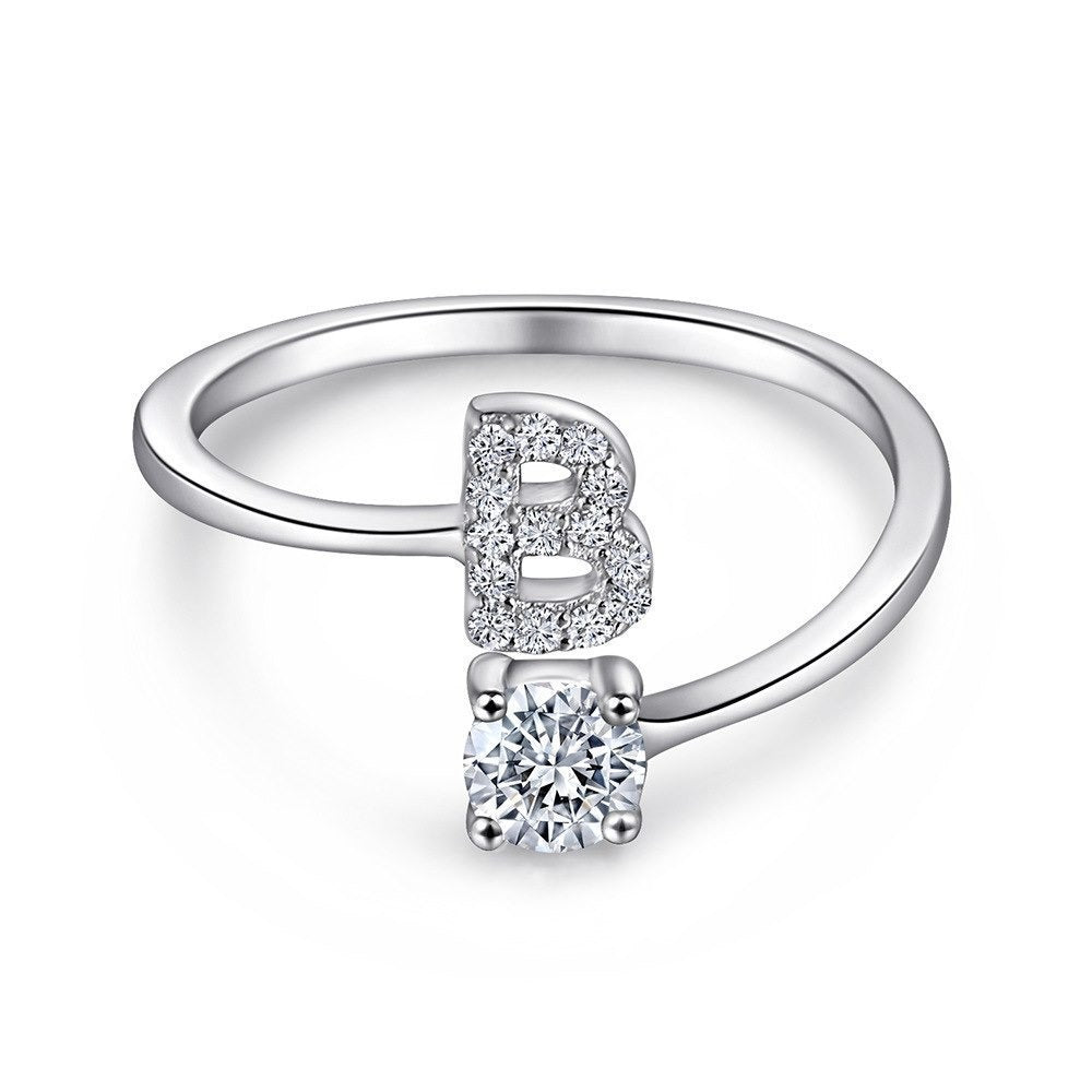 Initial Sterling Silver Ring – FabuLove