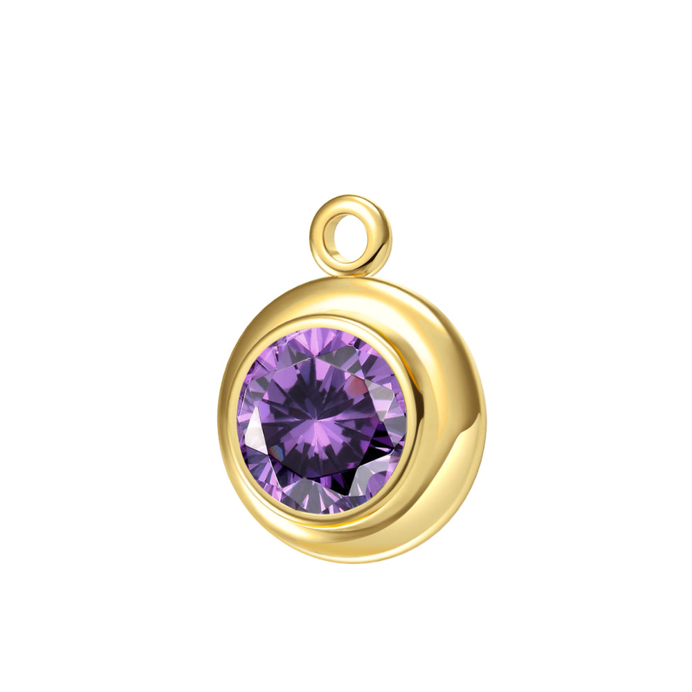 Bracciale permanente con charm della pietra natale