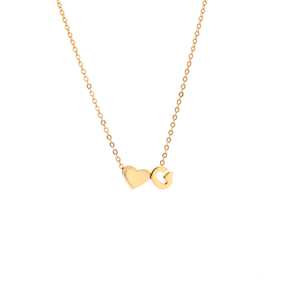 Collar con colgante inicial