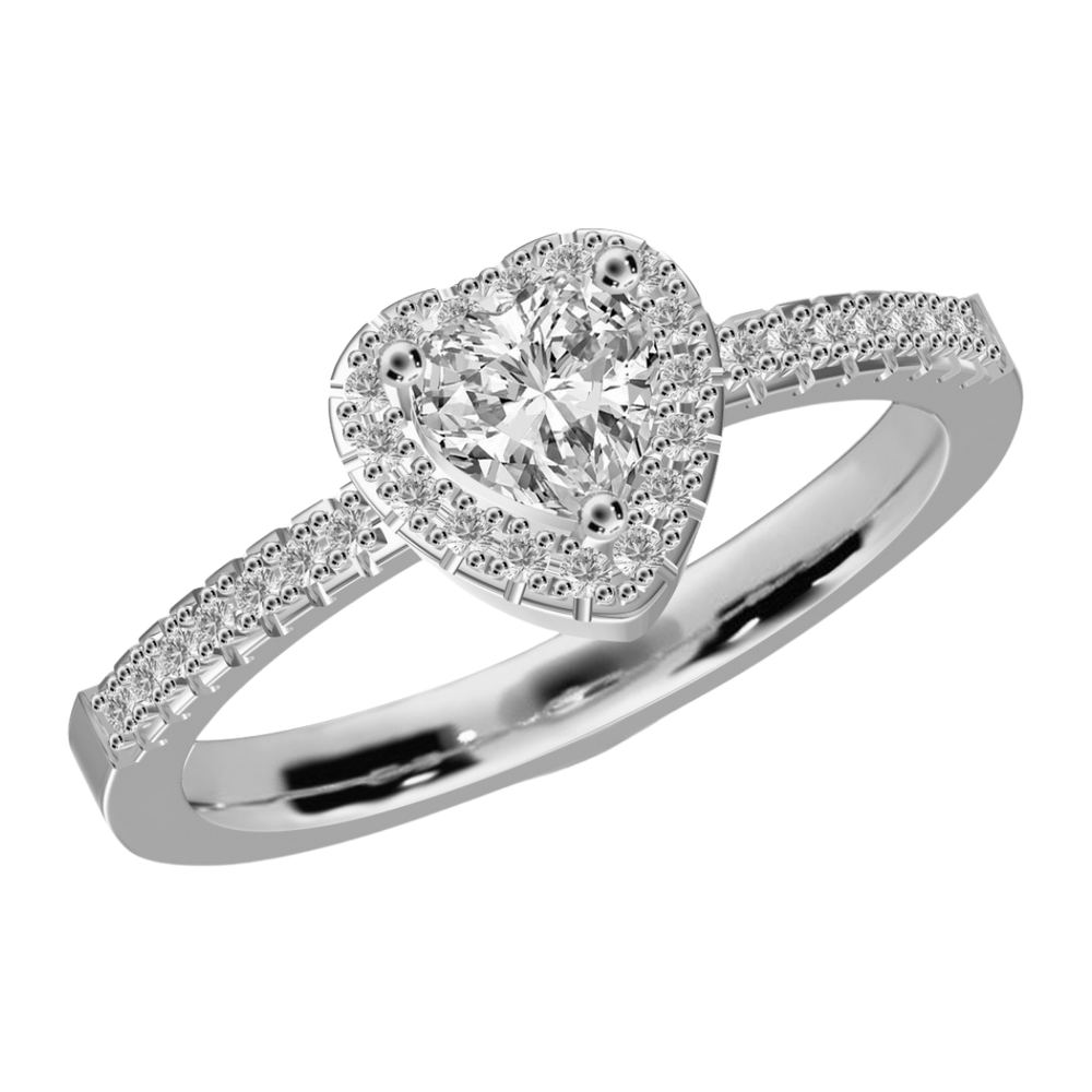 Glänzender Herzversprechenring