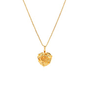 Collier avec pendentif en véritable rose