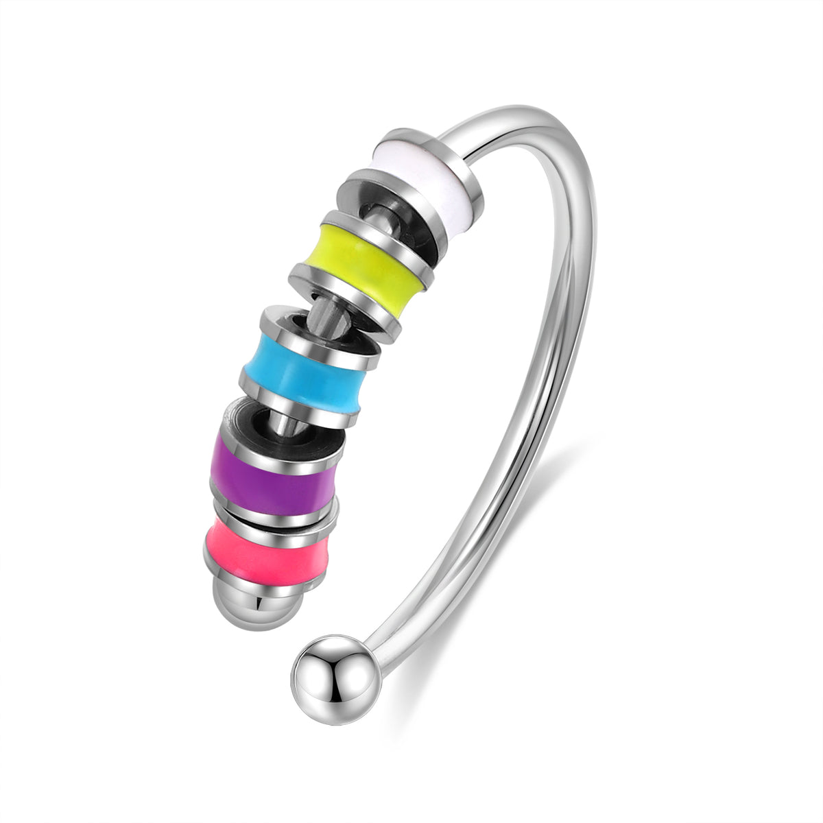 Colorful Beaded Fidget Ring – FabuLove