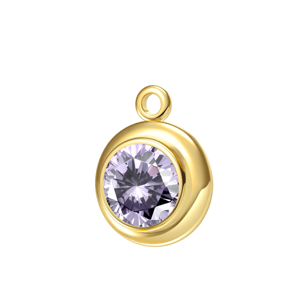 Bracciale permanente con charm della pietra natale