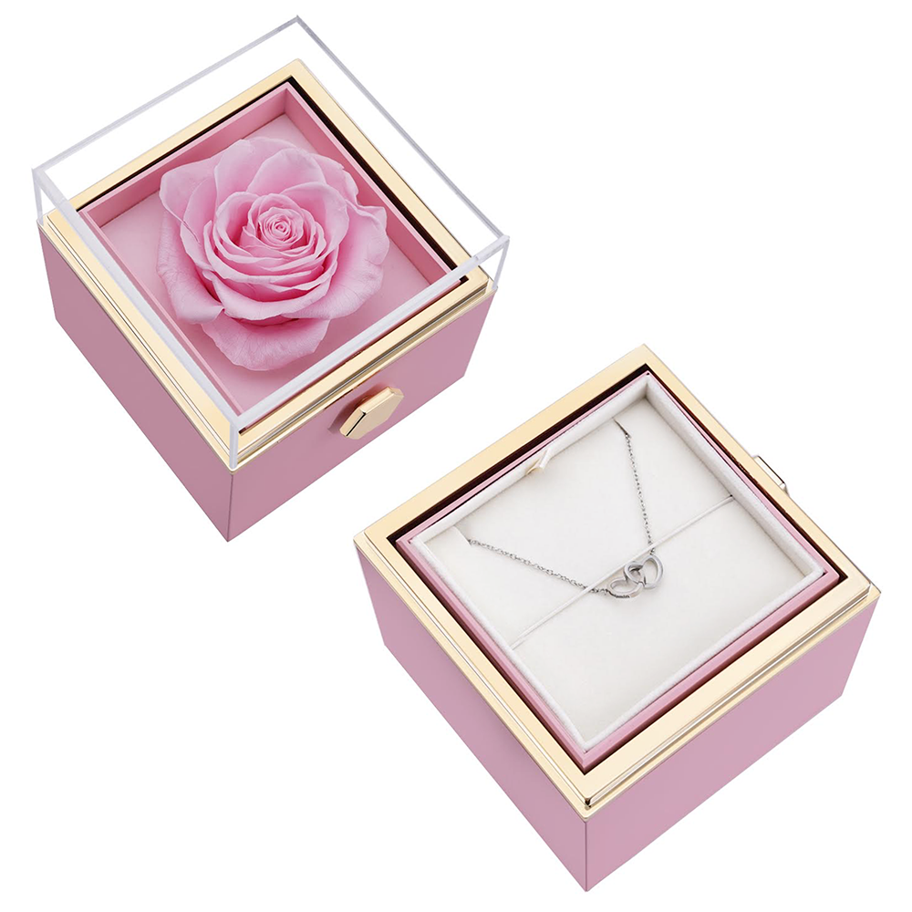 Eternal Rose Box - W/ Engraved Necklace & Real Rose – FabuLove