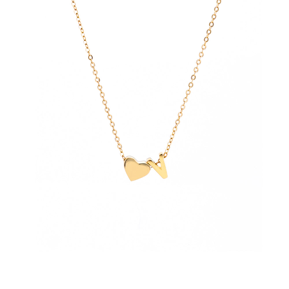 Collar con colgante inicial