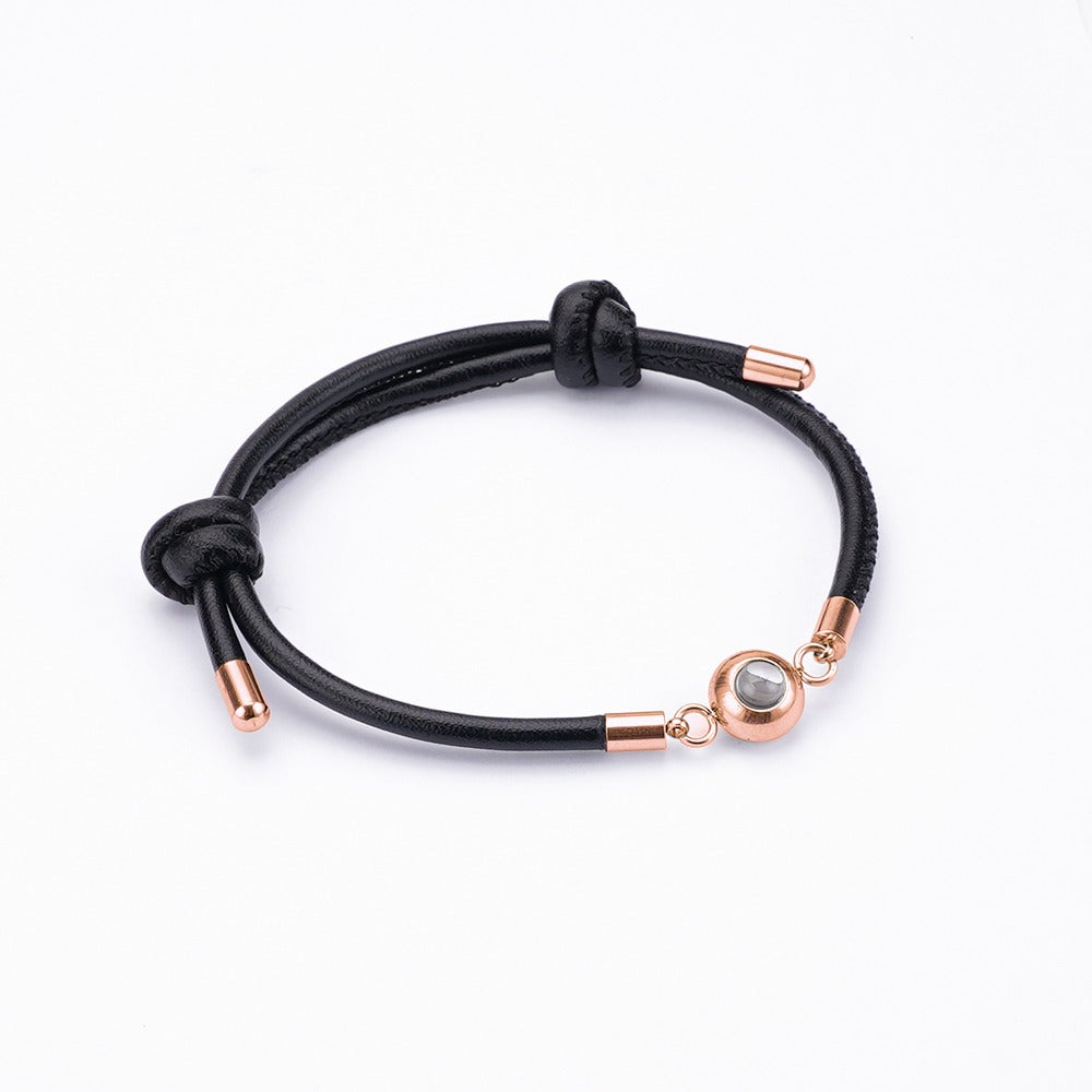 Leather Projection Bracelet (With Gift Box) – FabuLove