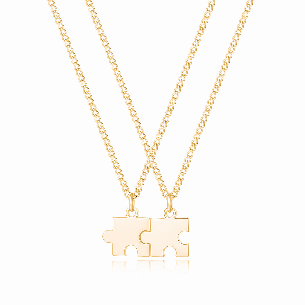 Conjunto de collar de rompecabezas personalizado