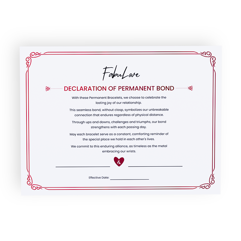 🎁 Dichiarazione di Legame Permanente (100% di sconto)