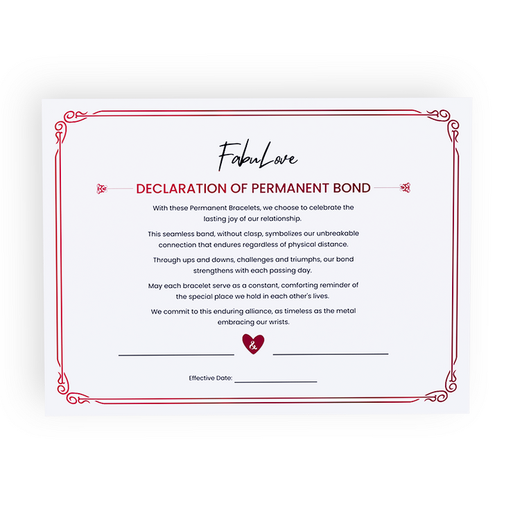 🎁 Dichiarazione di Legame Permanente (100% di sconto)