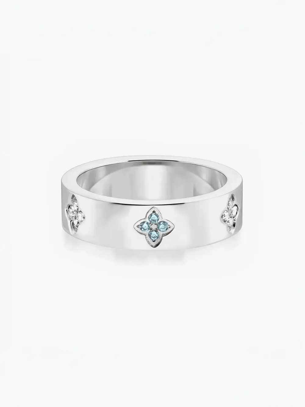Anillo Fleur con piedra de nacimiento