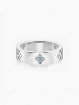 Anillo Fleur con piedra de nacimiento
