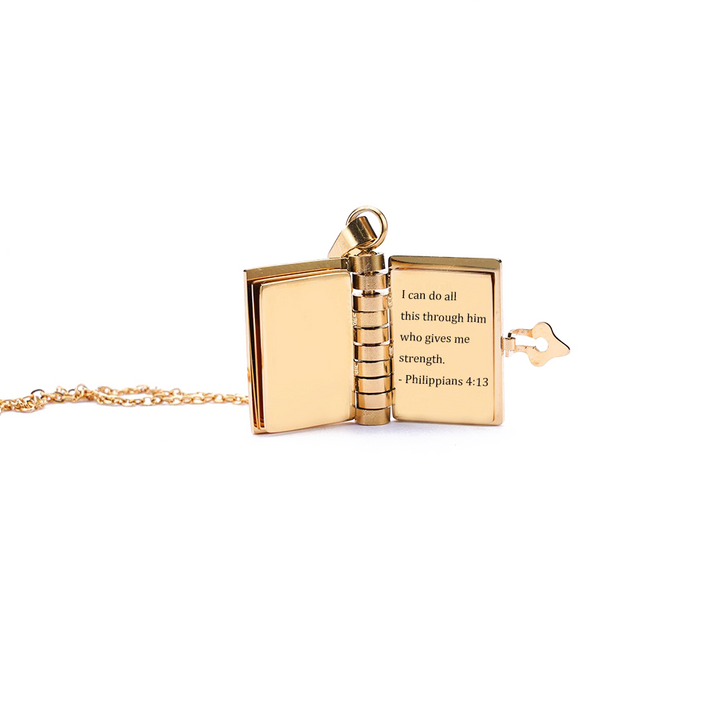 Personalized Book Locket Necklace