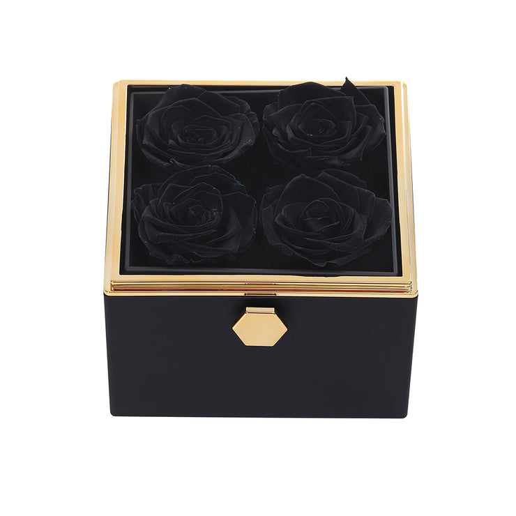 Eternal Rose Box - M/ Gravert Halskjede & Ekte Rose.