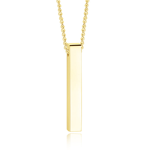 Pillar Necklace with Engraving