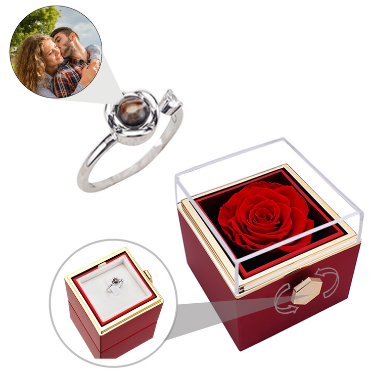 Red rose ring box for valentine's day special for couples gift
