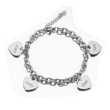 Personalisierte Herzgravur-Armband - Mit 1-5 Charms