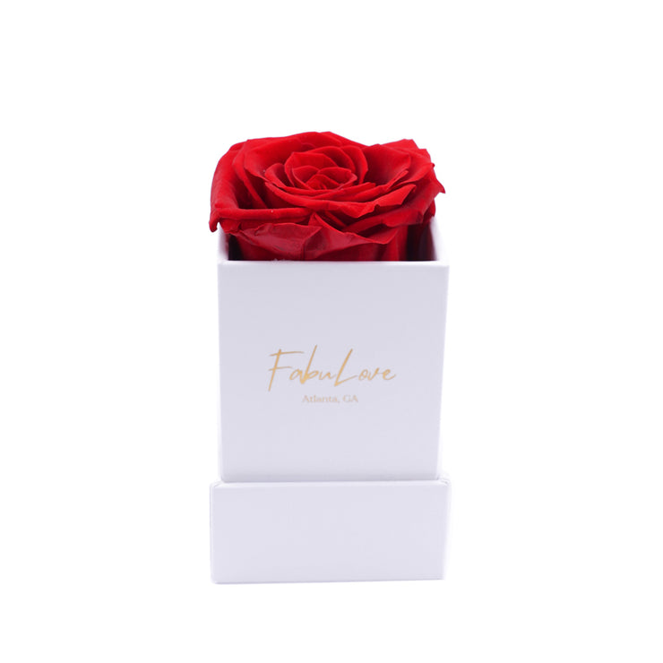 Pudełko Z Pojedynczymi Wiecznymi Różami – W Kostkach