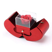 Ewige Rosenbox – mit echter Rose und Halskette