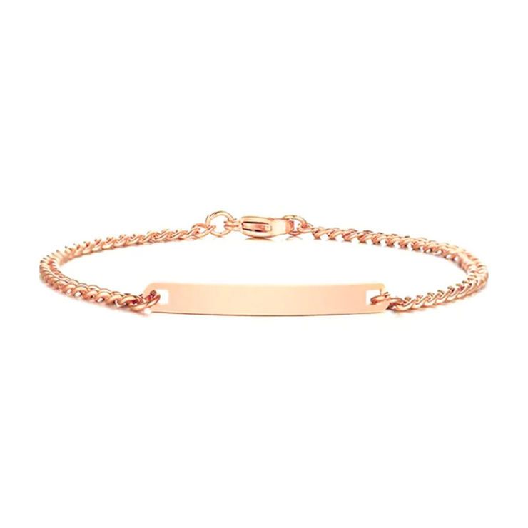 Buy FEELINGS WE CUSTOMIZE EMOTIONS Personalize Ladies Bracelets stainless  steel Rose gold Name engraved on Metal at Amazon.in